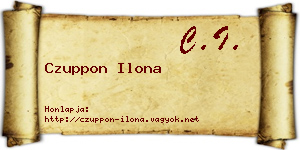 Czuppon Ilona névjegykártya